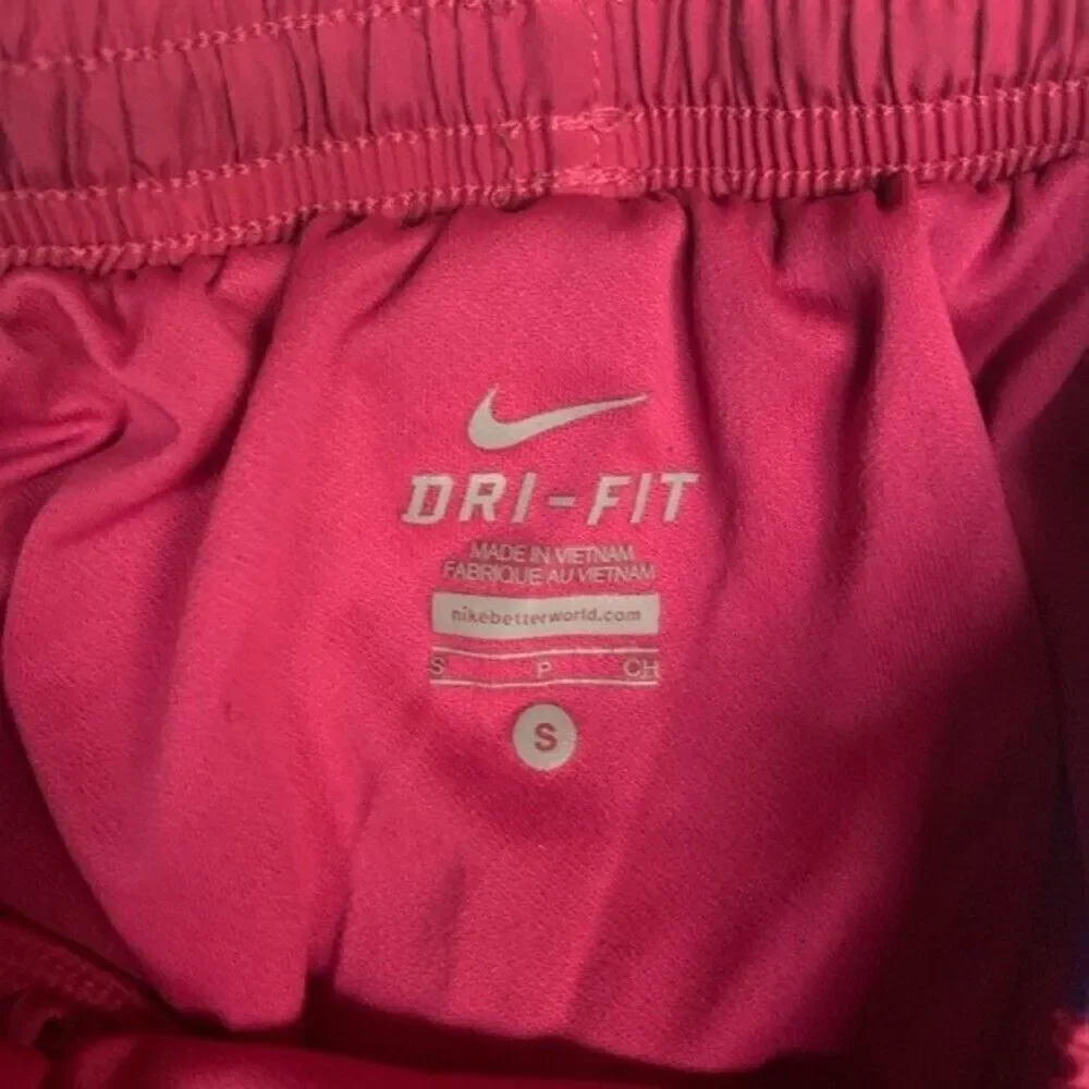 NIKE shorts womens dri fit lined hot pink athletic shorts small